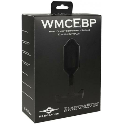 Electrastim X Mr. S Leather - World's Most Comfortable Silicone Electro Butt Plug - Black