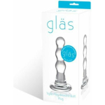 Glas Triple Play Beaded Butt Plug Clear - Image 3