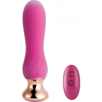 Pink Holic Curved Remote Vibrating Anal Plug