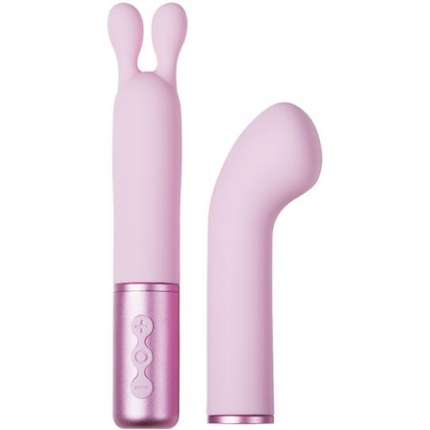 The Naughty Collection Interchangeable Heads Vibrator - Pinki Bundle
