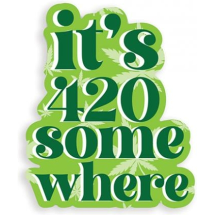 It's 420 Somewhere 420 Sticker - Pack Of 3