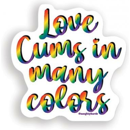 Love Cums Naughty Sticker - Pack Of 3