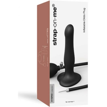 Strap On Me Inflatable Dildo Plug - Black