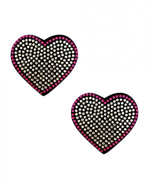 CNVELD-NN-HRT01260dc40f755b1f Burlesque Heart N' Soul Crystal Heart Nipztix - Pink/clear O/s - Image 1