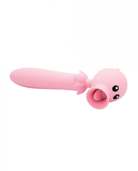 CNVELD-NTB9097646de097e5d9f Natalie's Toy Box Lick N' Stick Clit Flicker & G-spot Vibe - Pink - Image 1
