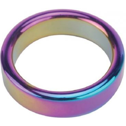 Plesur 2" Metal Cock Ring - Rainbow