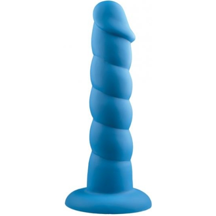 Rock Candy Suga Daddy 9.5" Silicone Dildo - Blue