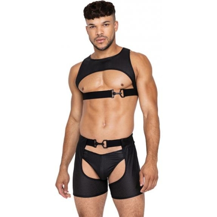 Master Harness W/hook & Ring Closure Black Xl