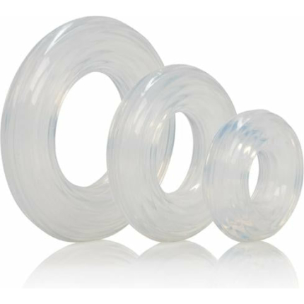 Premium Silicone Ring Set Clear Pack Of 3