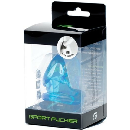 Sport Fucker Cock Harness - Ice Blue