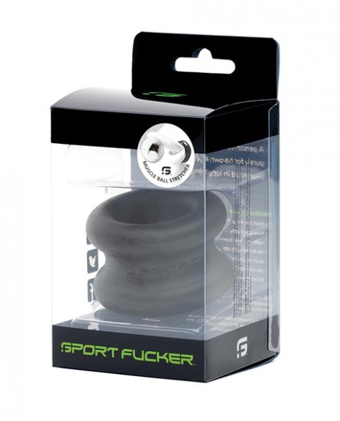 CNVELD-SF1408064aa85bf72000 Sport Fucker Silicone Muscle Ball Stretcher - Black - Image 1