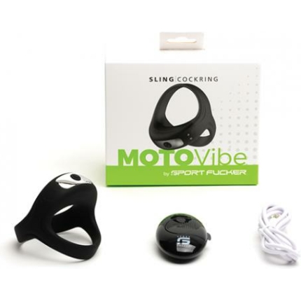 Sport Fucker Motovibe Sling Cockring W/remote - Black