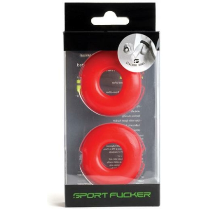 Sport Fucker Stacker Rings - Red