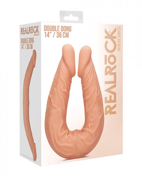 CNVELD-SHTREA102FLE60fa93874227b Shots Realrock 14" Double Dong - Flesh - Image 1