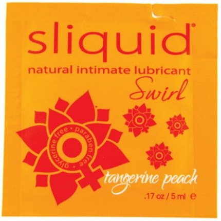 Sliquid Naturals Swirl Lubricant Pillow - .17 Oz Peach