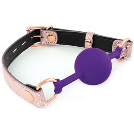 Spartacus Silicone Gag Leather Microfiber Lining Pink