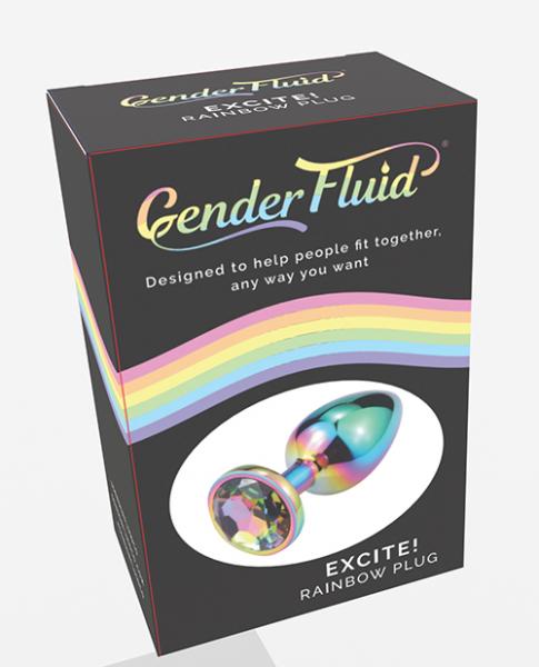 CNVELD-VD-GF448663108318db2e0 Gender Fluid Excite! Plug - Rainbow - Image 1
