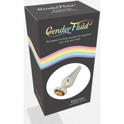 Gender Fluid Excite! Flared Plug - Silver