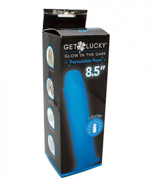 CNVELD-VD-GL40736236fb7cd680f Get Lucky 8.5" Glow In The Dark Periwinkle Peen Dildo - Image 1