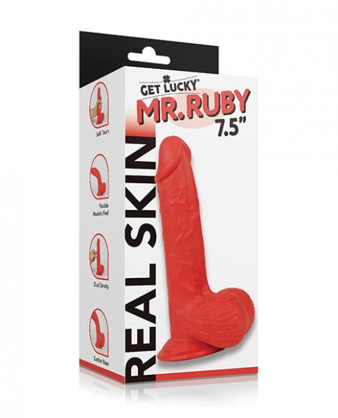 CNVELD-VD-GL4592645231b532314 Get Lucky Mr. Ruby 7.5" Dual Layer Dong - Image 1