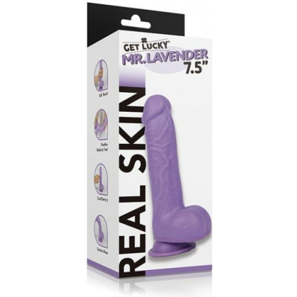 Get Lucky Mr. Lavender 7.5" Dual Layer Dong