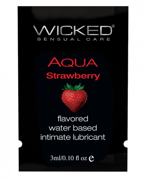 CNVELD-WS41095d304374458fe Wicked Aqua Water Based Lubricant Strawberry .1oz - Image 1
