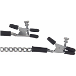 Spartacus Adjustable Nipple Clams With Curbed Chain Rubber Tipped - Image 3