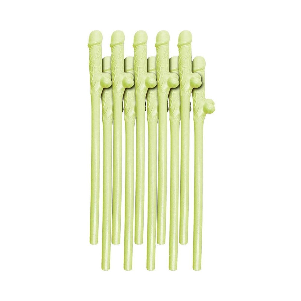 CNVNAL-12773_41de3d13740a4a8aad697cd4b29fa790 Bachelorette Party Favors Dicky Sipping Straws Glow In The Dark 10pc. - Image 1