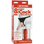 Vac-U-Lock 8" Ultraskyn Dildo with Ultra Harness - Beige - Image 2