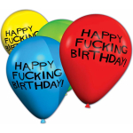 Happy Fucking Birthday 11in Balloons - 8 Per Pack