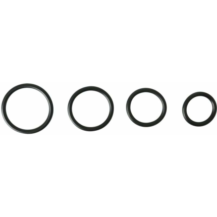Sportsheets Rubber Rings 4 Pack Black