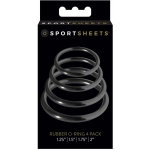 Sportsheets Rubber Rings 4 Pack Black - Image 2