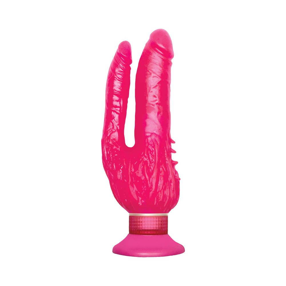 CNVNAL-32244_1_9674bf85-4416-4674-aaac-98357db6dda1 Waterproof Wall Bangers Double Penetrator Pink Suction Cup - Image 1