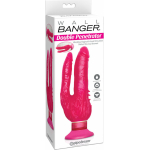 Waterproof Wall Bangers Double Penetrator Pink Suction Cup - Image 3