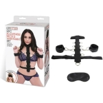 Lux Fetish Adjustable Neck & Wristraint Set Black - Image 2