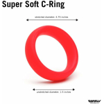 Tantus Super Soft C-Ring - Red - Image 2