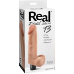 Real Feel No 13 Beige Vibrating Dildo - Image 3