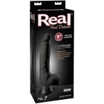 Real Feel Deluxe No 7 Black Vibrating Dildo - Image 3