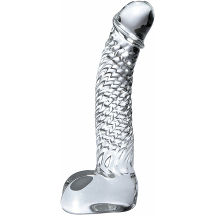 Icicles No 61 Clear Glass Realistic Dildo