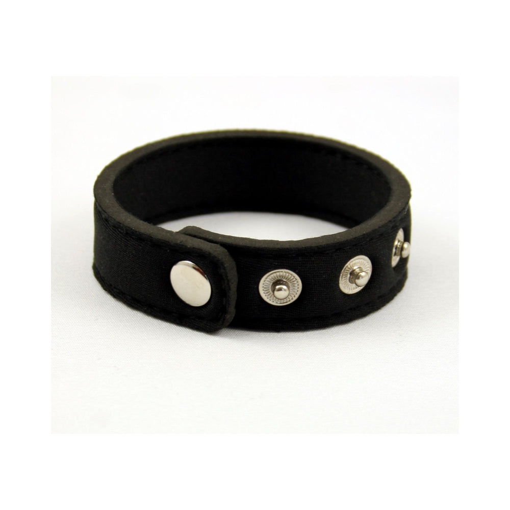 CNVNAL-49362_1 Neoprene Snap Cock Ring Black - Image 1