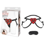 Lux Fetish Red Heart Strap On Harness O/S - Image 2