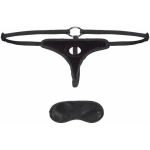 Lux Fetish Black Velvet Bikini Strap On O/S