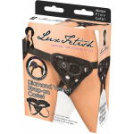 Lux Fetish Diamond Velvet Strap-On Corset Black - Image 2
