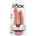 King Cock Double Penetrator Dildo Beige - Image 2