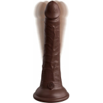 King Cock Elite Vibrating Silicone Dual-density Cock With Remote 7 In. Brown