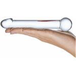 Glas 7 inches Realistic Head Glass Dildo Clear - Image 3