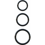 Fantasy C-Ringz Silicone 3 Ring Stamina Set Black