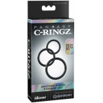 Fantasy C-Ringz Silicone 3 Ring Stamina Set Black - Image 3