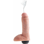 King Cock 8 inches Squirting C*ck Balls Beige