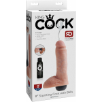 King Cock 8 inches Squirting C*ck Balls Beige - Image 3